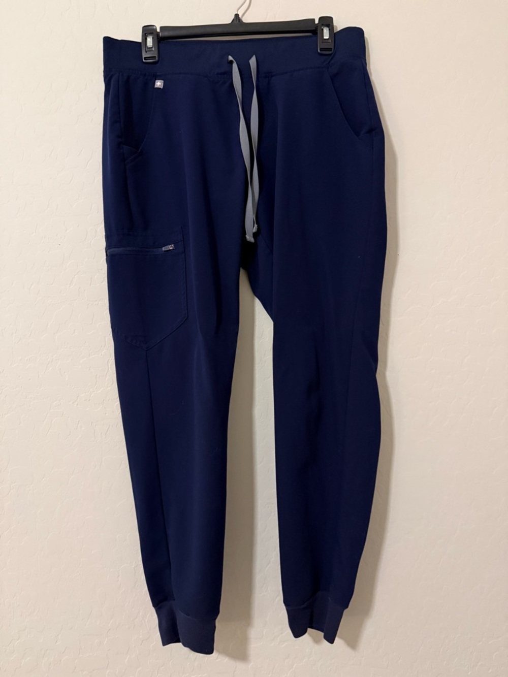 FIGS Navy Jogger Scrub Pants Women’s Medium High Waisted Drawstring Pockets